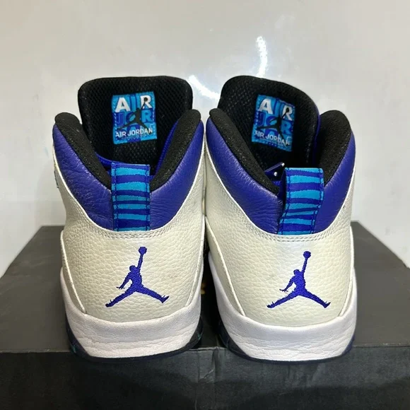 Air Jordan retro 10 white/Concord – blue Lagoon – black. - Picture 6 of 8